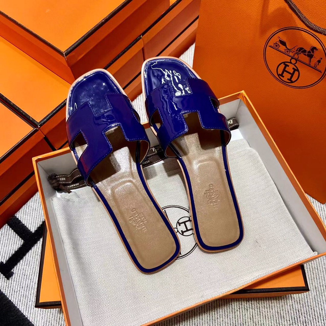 에르메스 올수공 오란 슬리퍼 샌들 페이던트 38